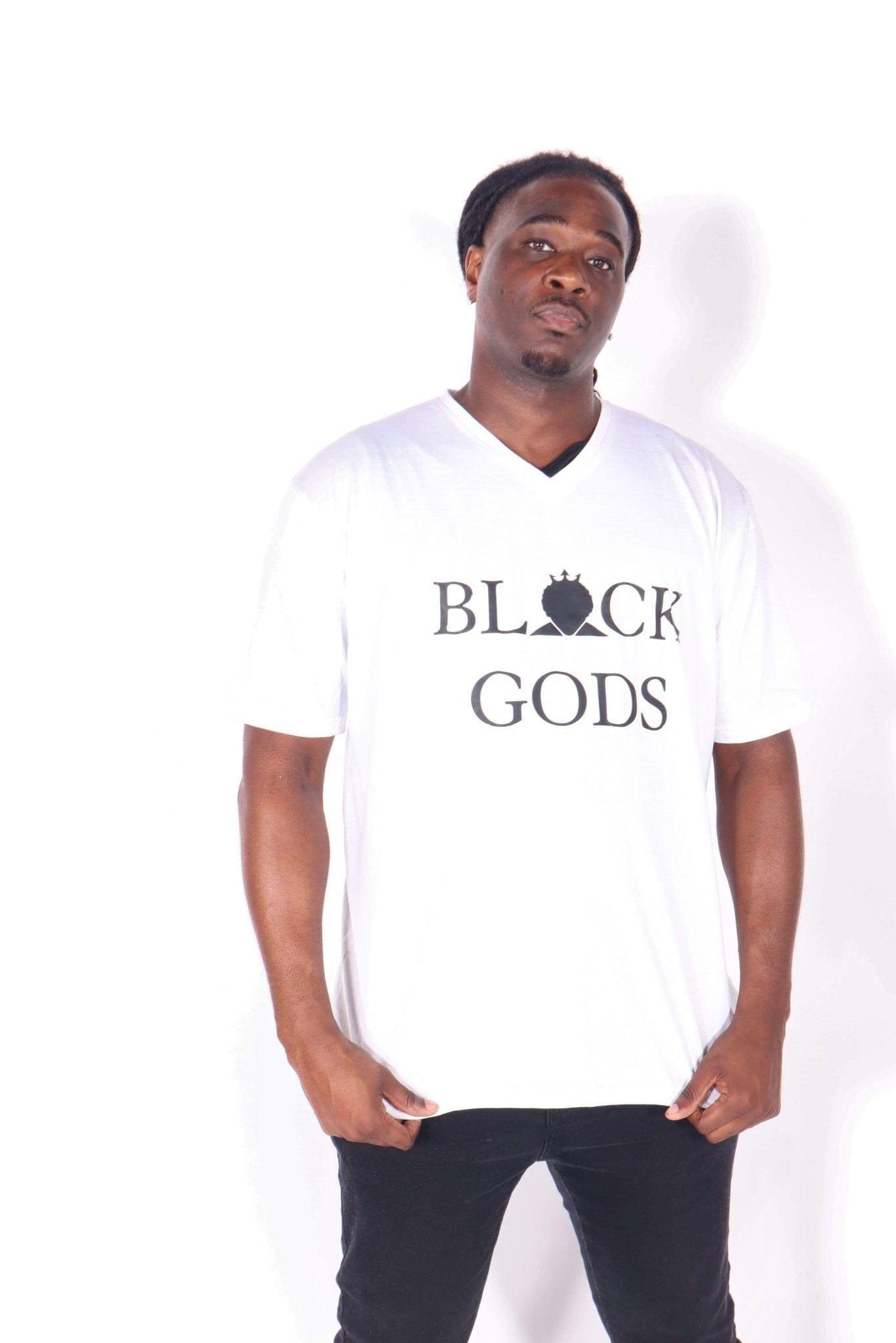Men’s V Neck T Shirts | Black Gods and Goddess
