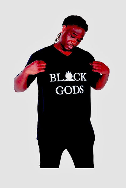 Black Gods V-Neck T-Shirts